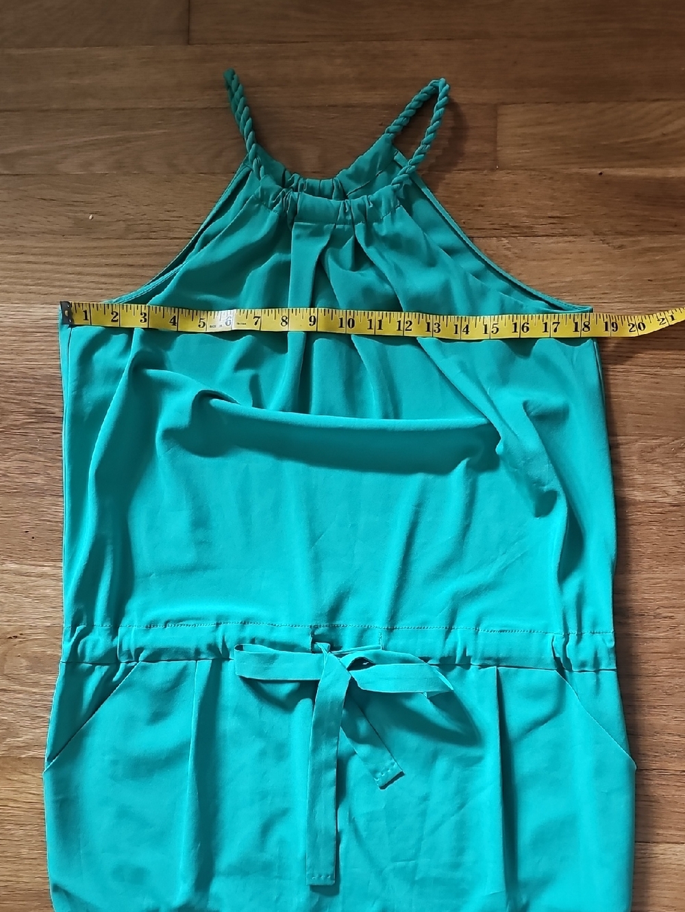 Rachel Rachel Roy Vibrant Green Sleeveless Halter Dress with Pockets Small - Picture 8 of 13